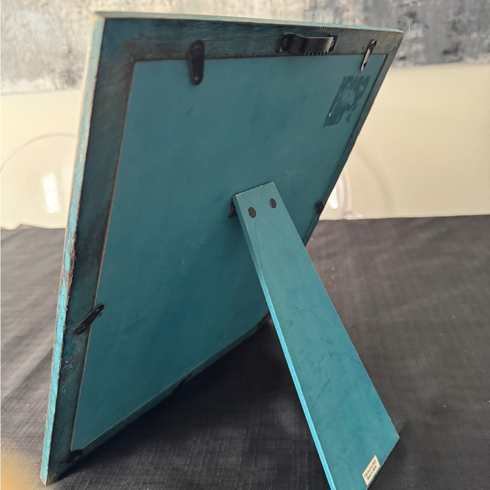Blue Honeycomb Patterned Picture Frame - Picture 2 of 2